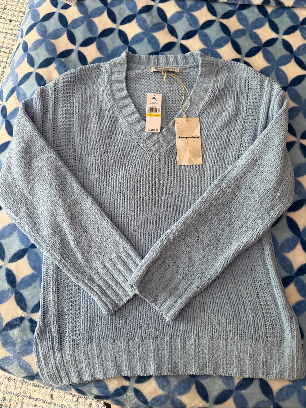 Light Blue V-Neck women’s Sweater by Tommy Bahama